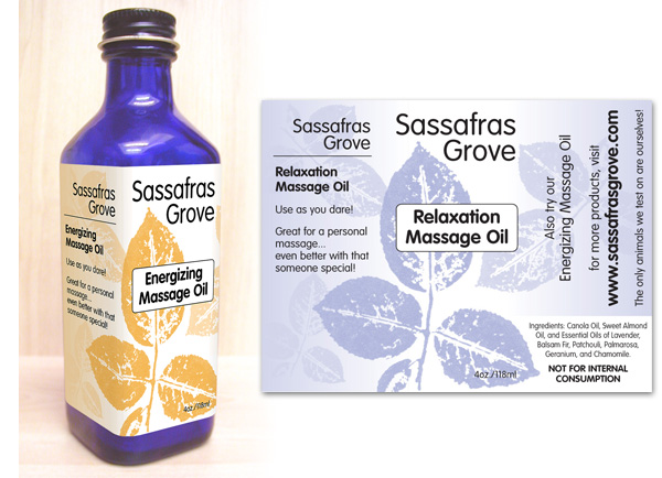 Sassafras Grove Product Label